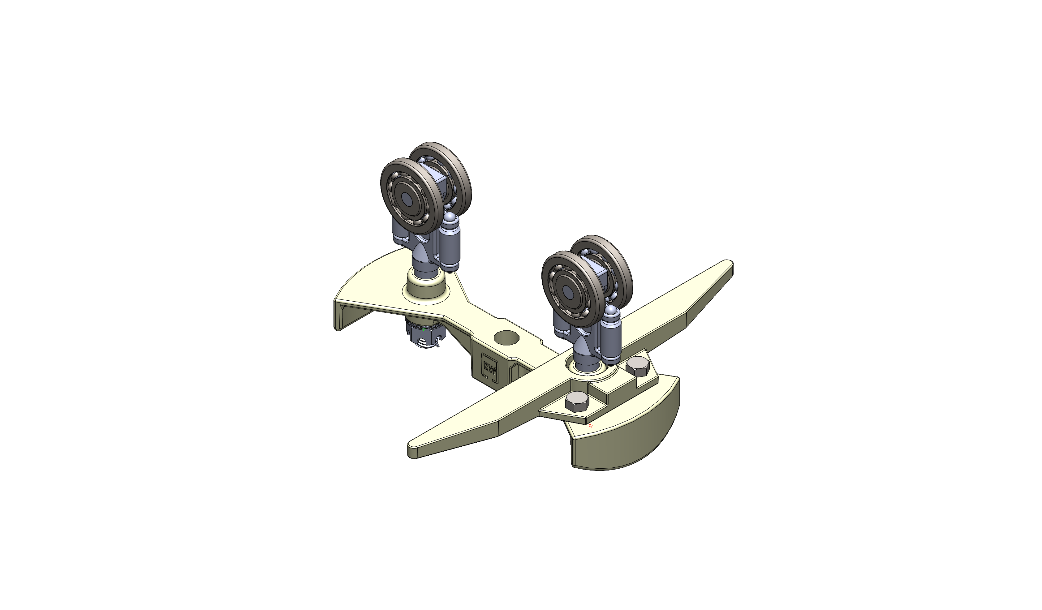 Twin-Trak Carrier, 4-Wheel, 10IN