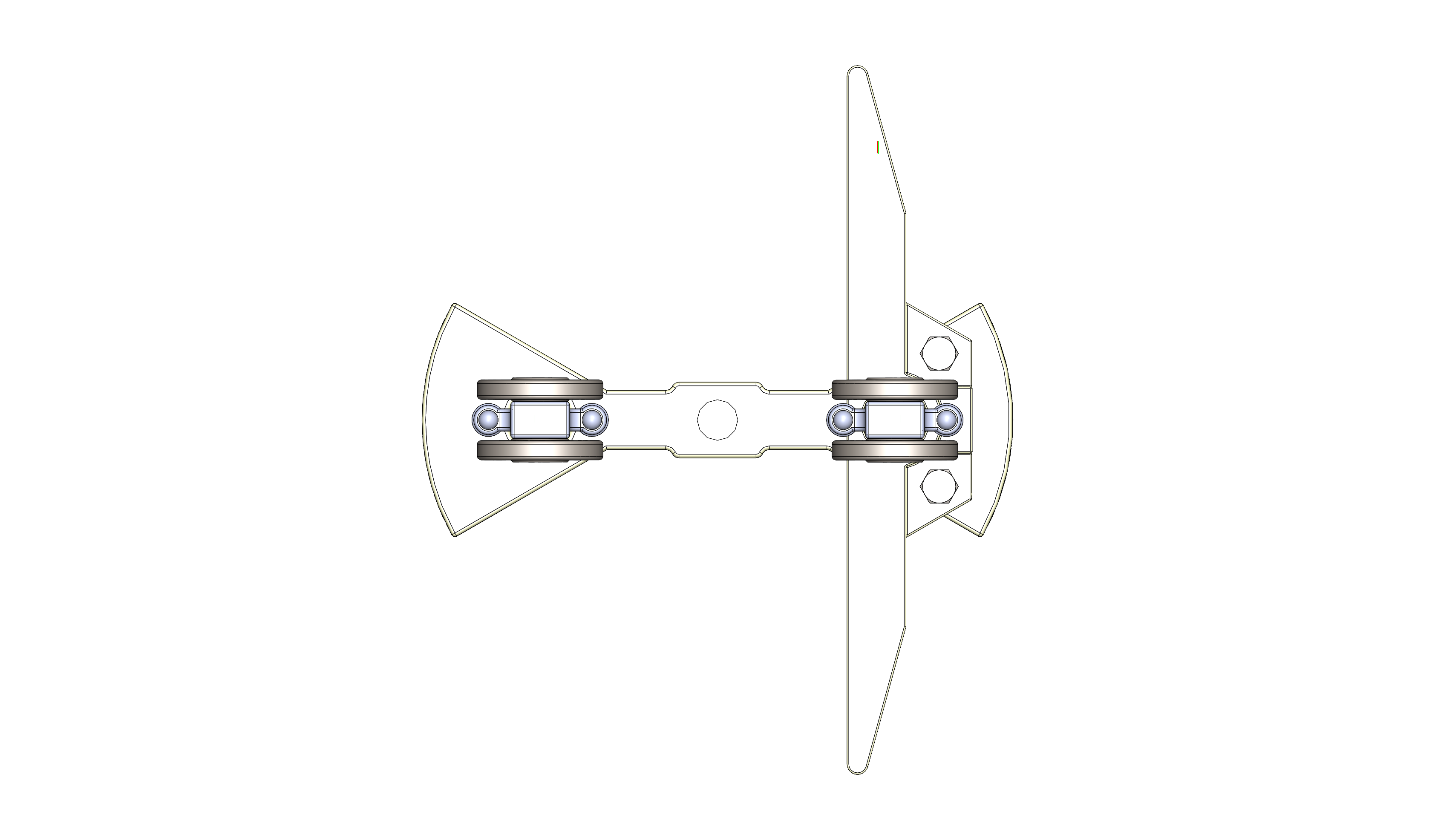 Twin-Trak Carrier, 4-Wheel, 10IN