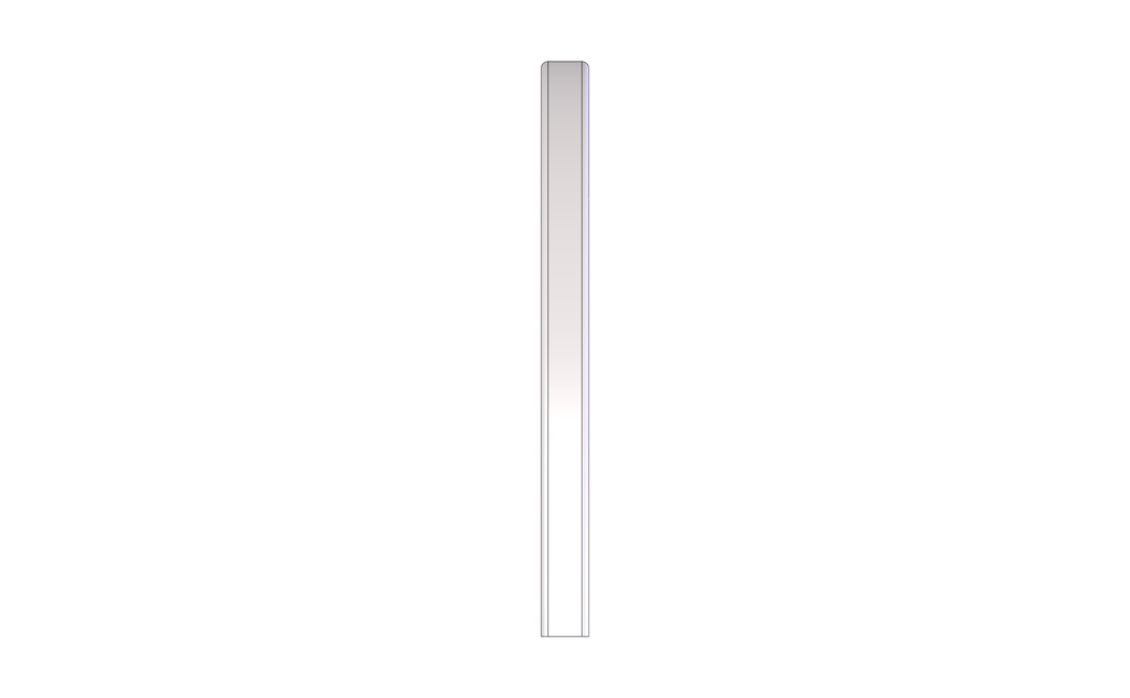 Vertical Curve, Top, Radius 2FT, 90 Degree