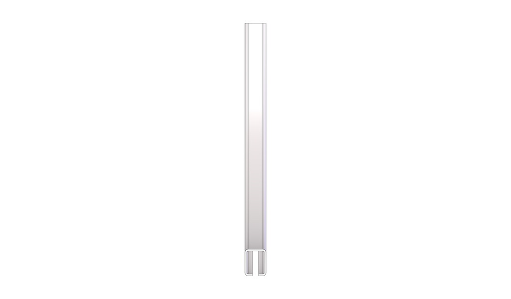 Vertical Curve, Bottom, Radius 2FT, 90 Degree