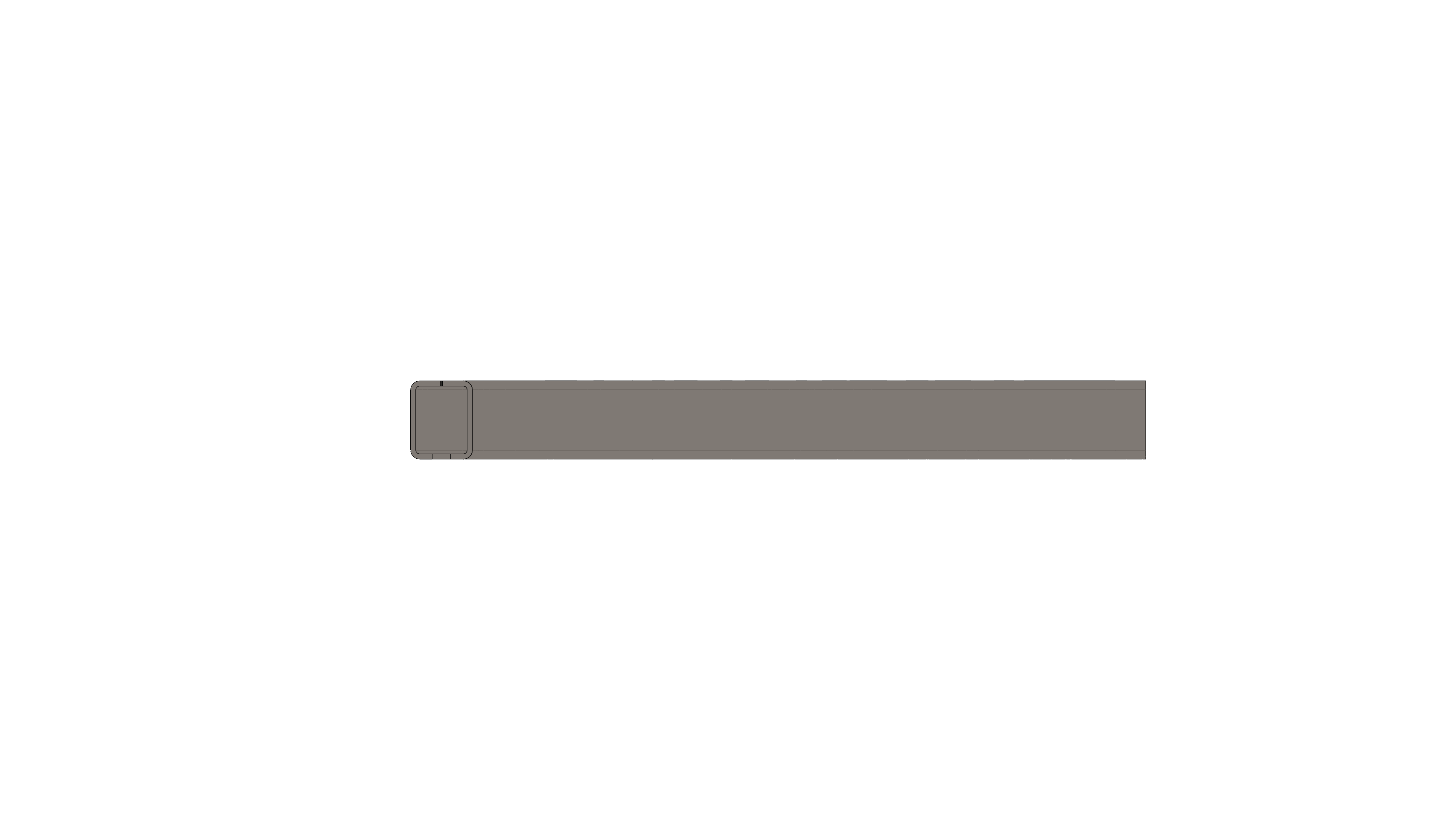 Horizontal Curve, Hardened Radius 2FT, 90 Degree