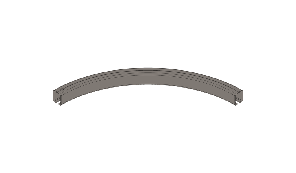 Horizontal Curve, Hardened Radius 2FT, 90 Degree