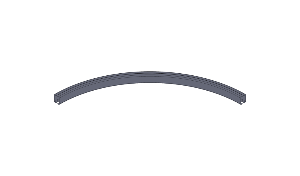 Horizontal Curve, Radius 3FT, 90 Degree, Stainless Steel