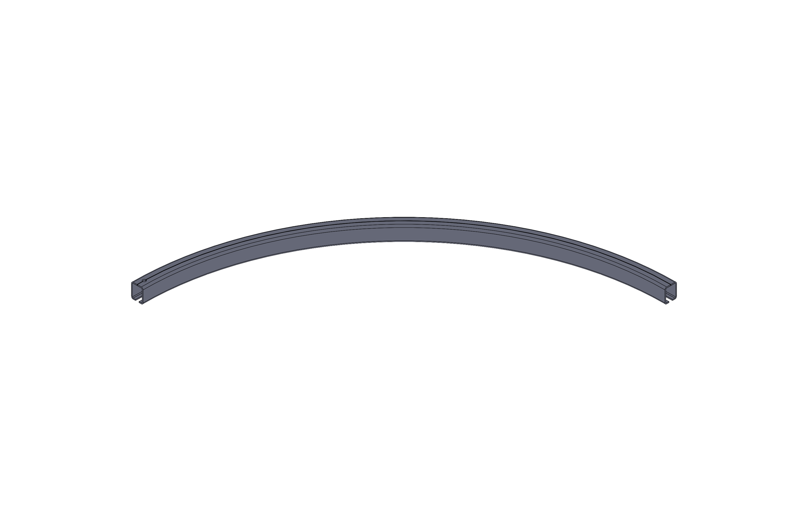 Horizontal Curve, Radius 4FT, 90 Degree