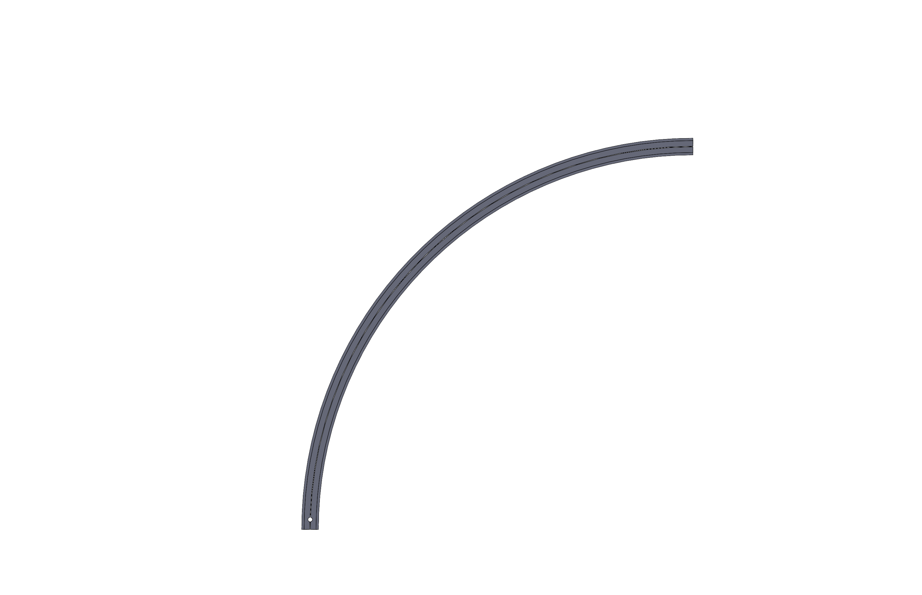 Horizontal Curve, Radius 4FT, 90 Degree
