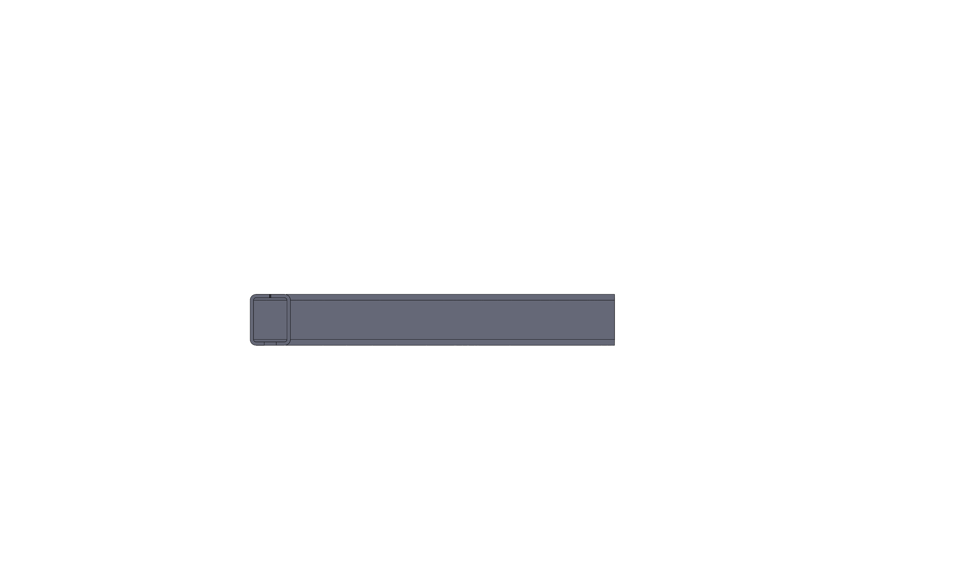 Horizontal Curve, Radius 2FT, 90 Degree, Stainless Steel
