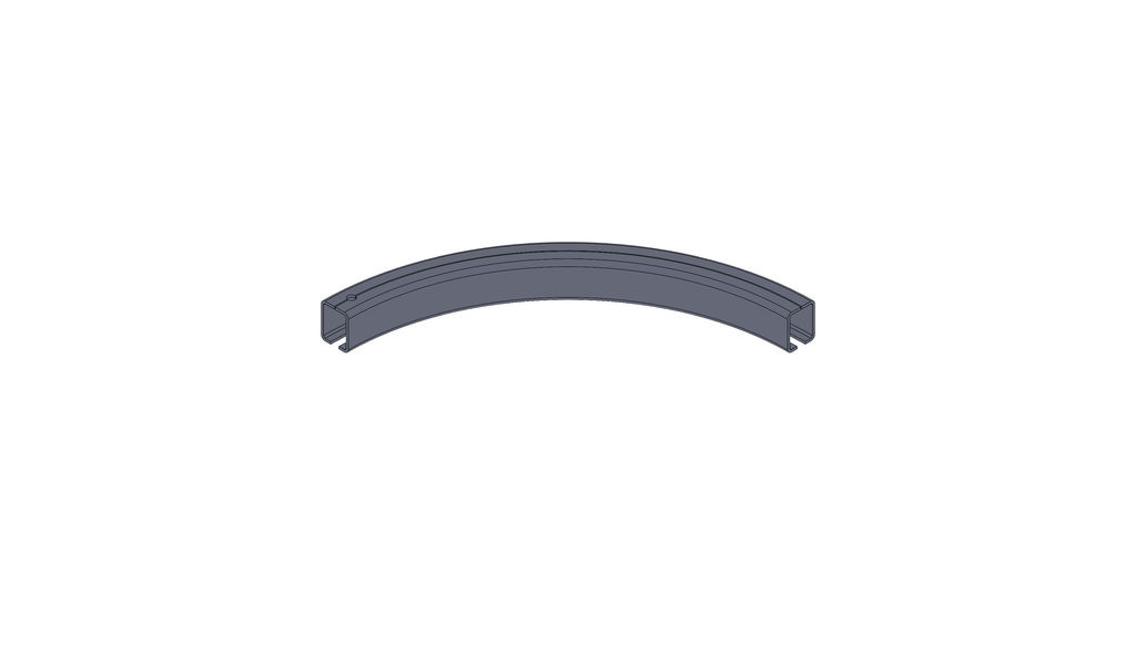 Horizontal Curve, Radius 2FT, 90 Degree, Stainless Steel