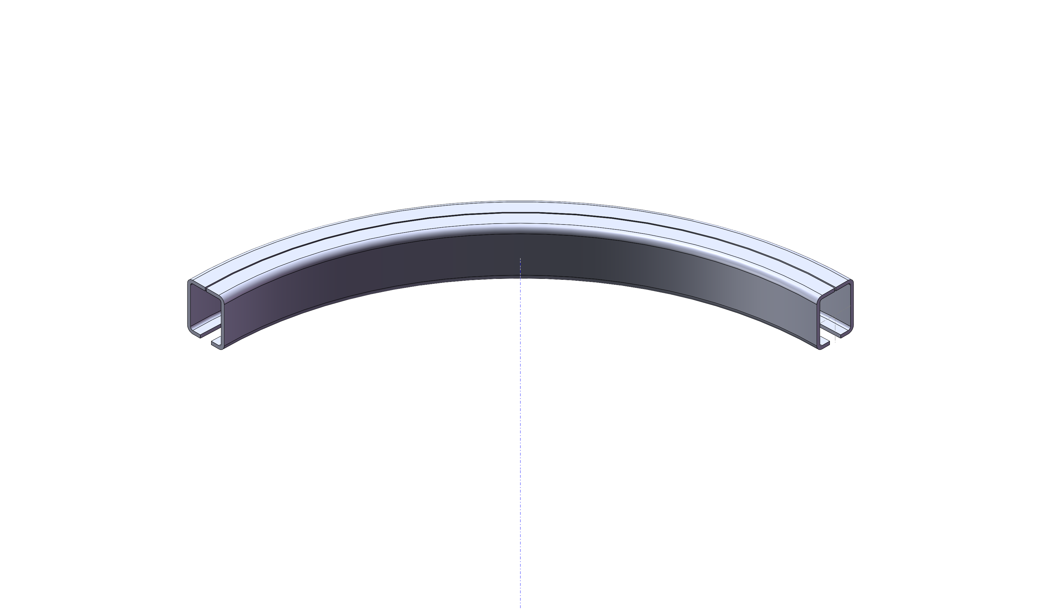 Horizontal Curve, Radius 1FT 6IN, 90 Degree