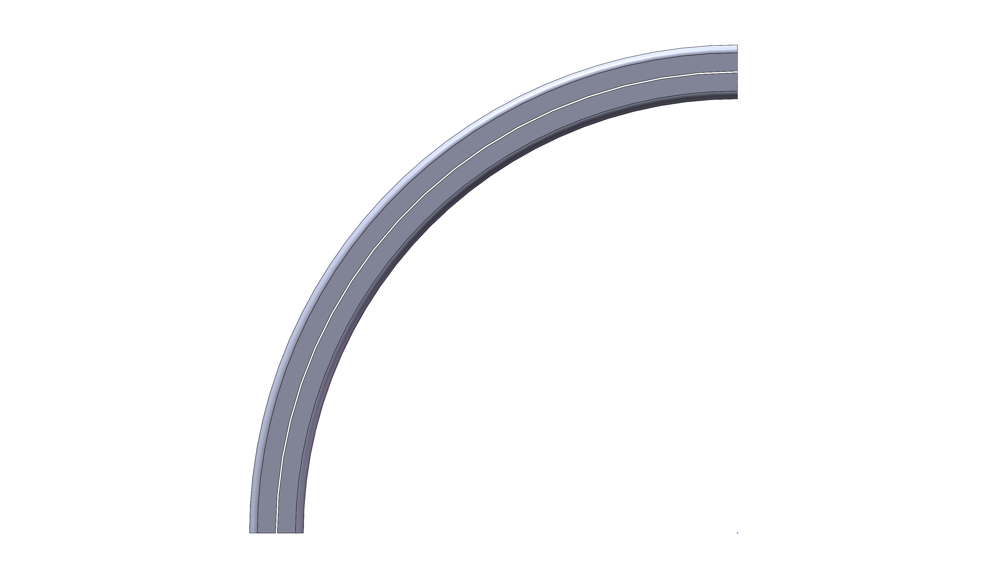 Horizontal Curve, Radius 1FT 6IN, 90 Degree
