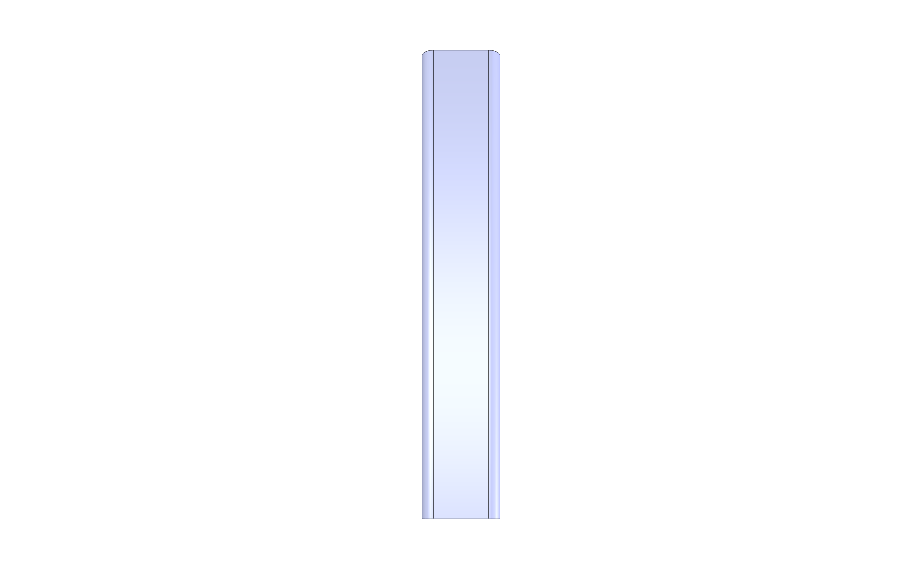 Vertical Curve, Top, Radius 2FT, 30 Degree