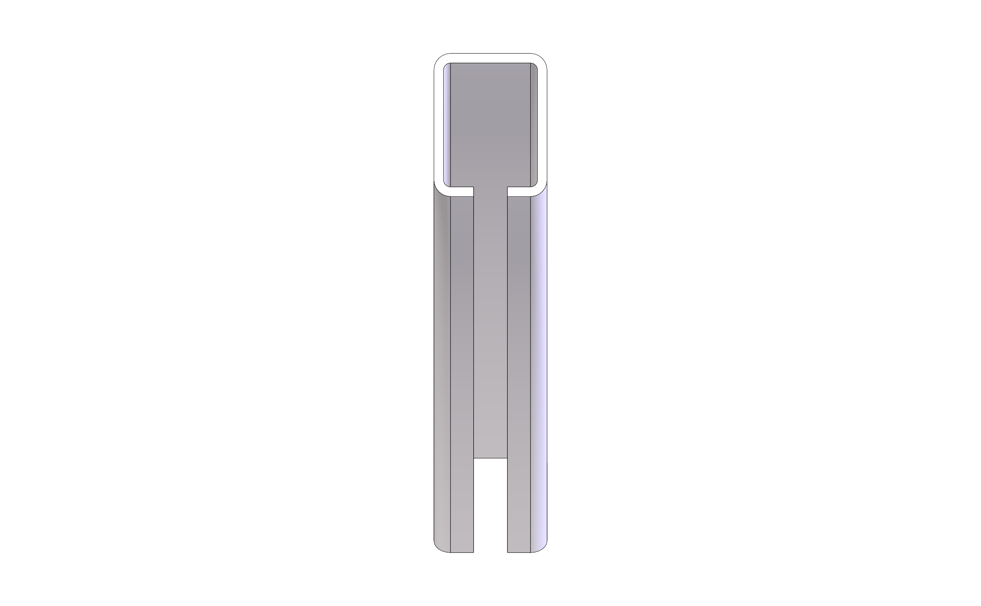Vertical Curve, Top, Radius 2FT, 45 Degree