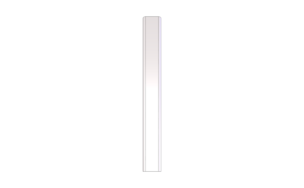 Vertical Curve, Top, Radius 2FT, 45 Degree