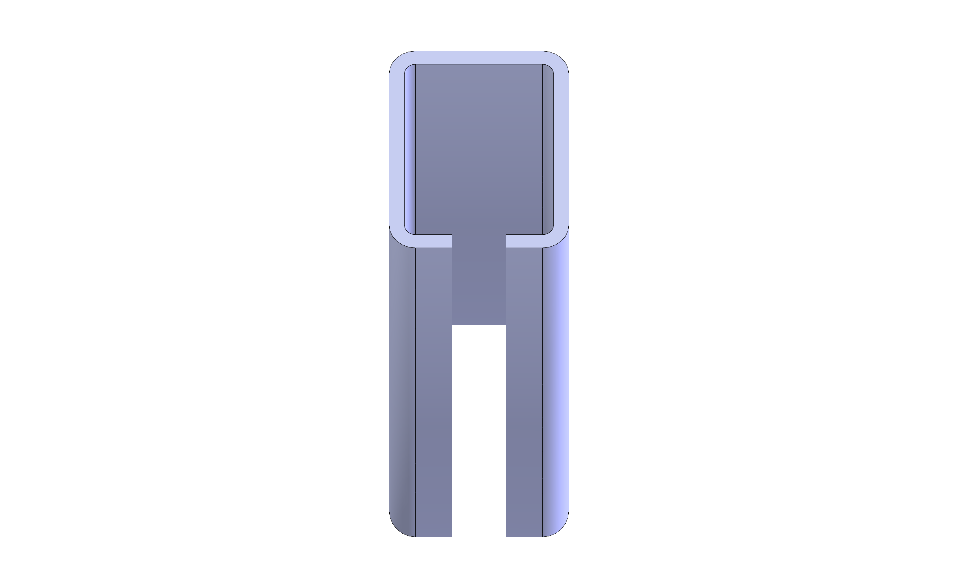 Vertical Curve, Bottom, Radius 2FT, 30 Degree