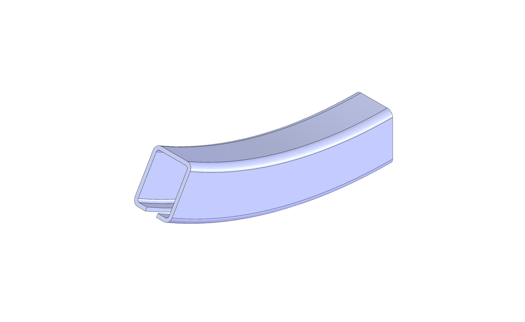Vertical Curve, Bottom, Radius 2FT, 30 Degree