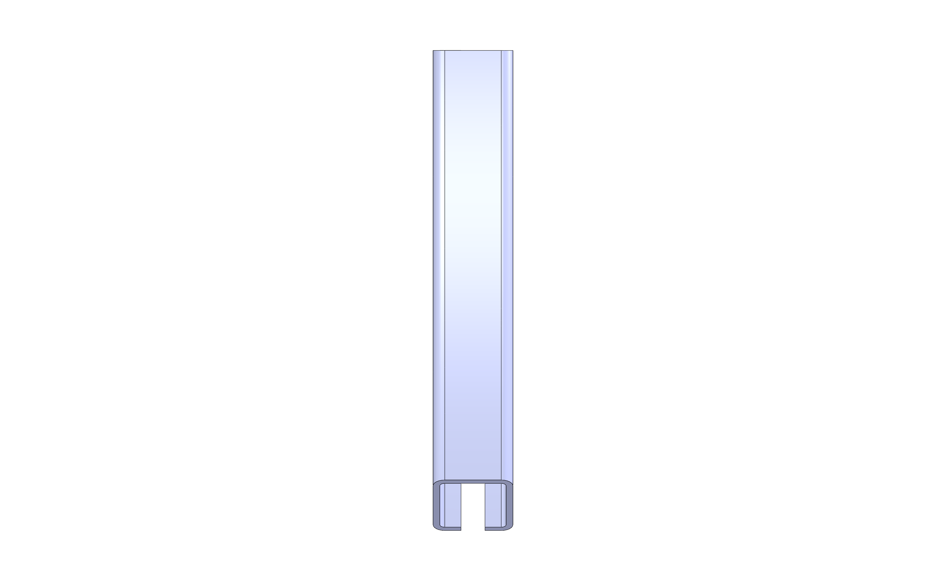 Vertical Curve, Bottom, Radius 2FT, 30 Degree