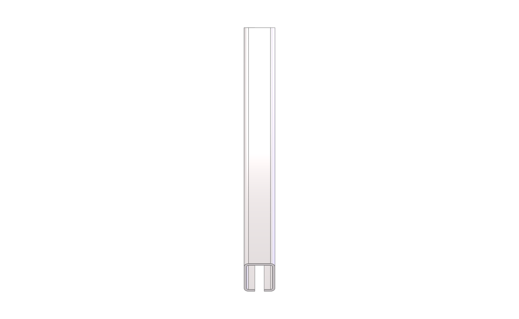 Vertical Curve, Bottom, Radius 2FT, 45 Degree